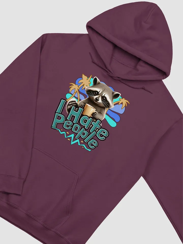 I Hate People Raccoon Mornings Hoodie product image (10)