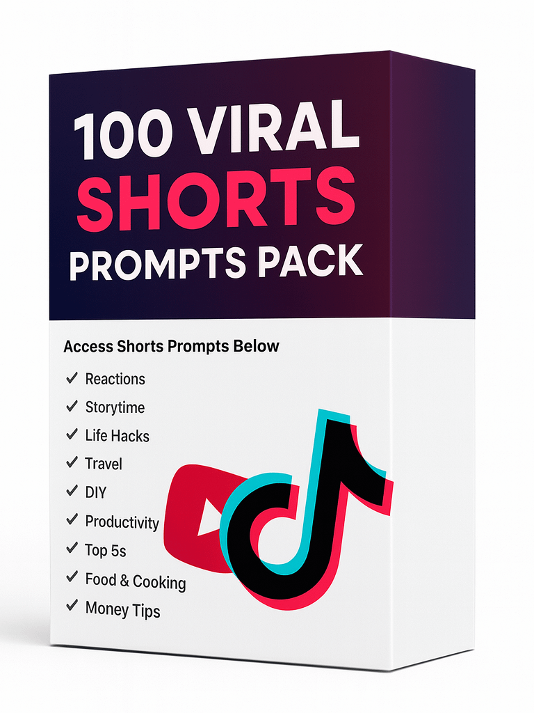 100 Viral Shorts Prompts: High-Impact Ideas for TikTok, YouTube, & Reels product image (1)