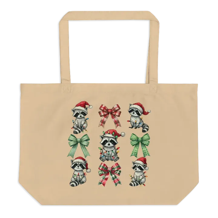 Raccoon Christmas Tote product image (1)