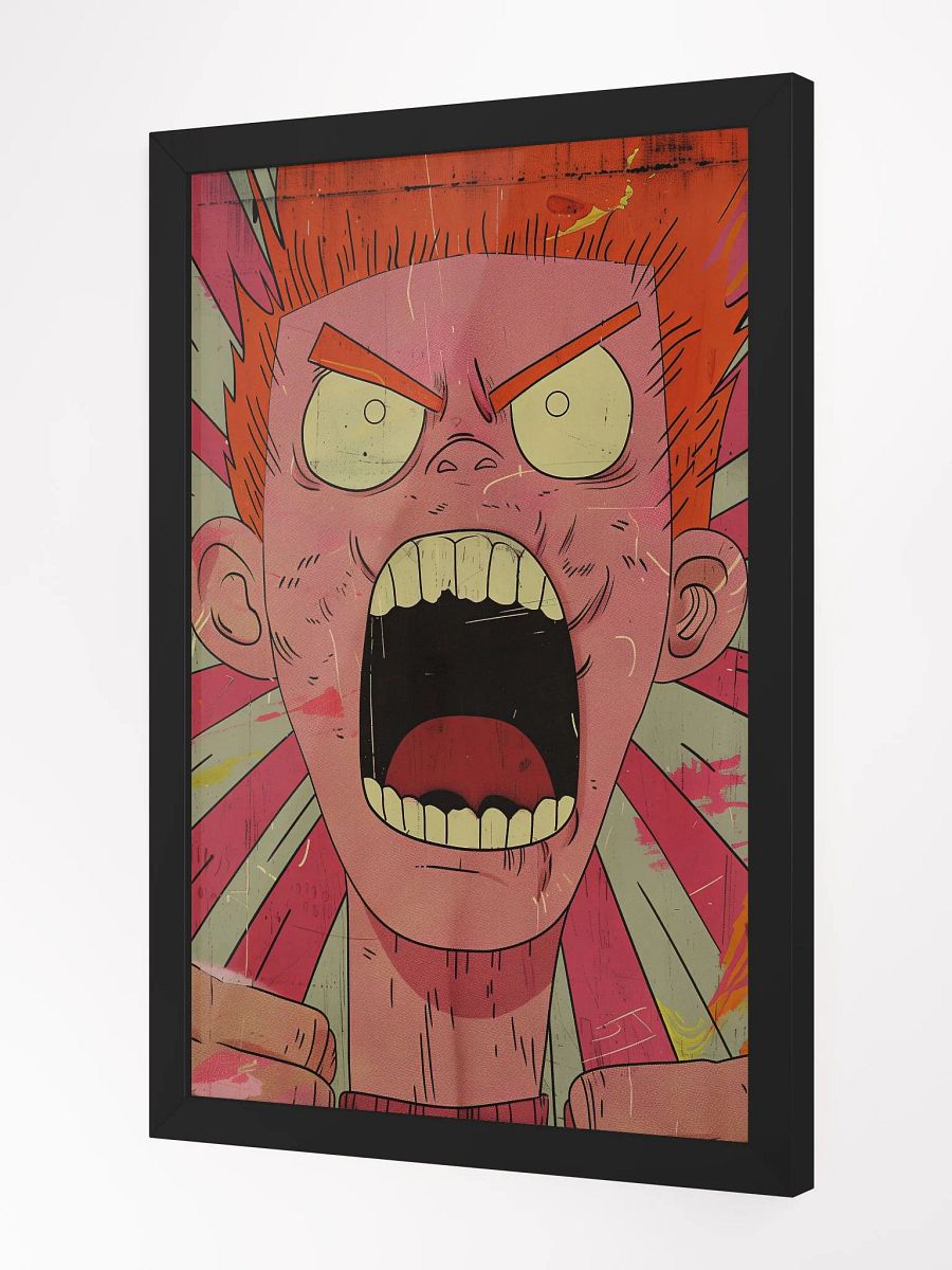Rebel Yell: Pop Art Framed Poster of a Defiant Teen product image (2)