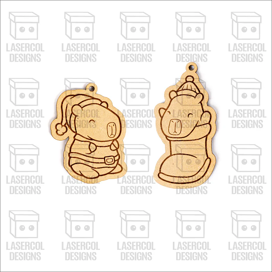 Christmas Ornaments - Laser Cut Files Capybara product image (10)