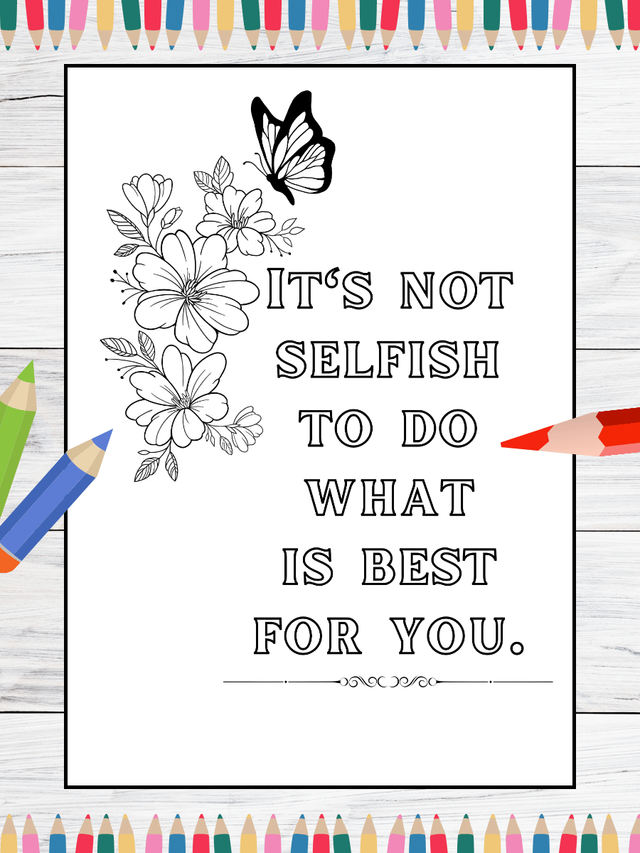 FREE - Butterfly Flower Quotes (PDF Coloring Pages) product image (4)