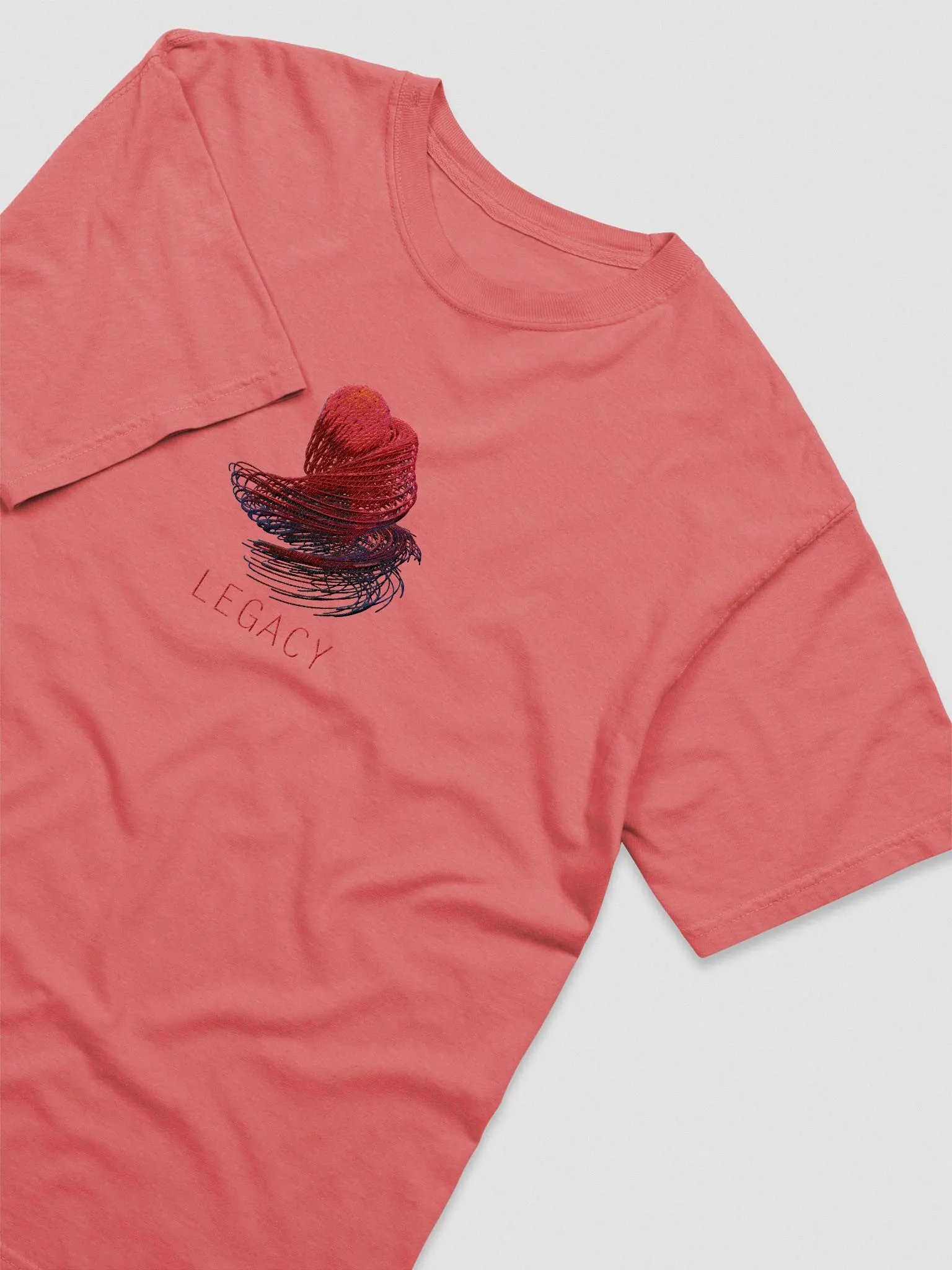 Embroidered Red Voxel Field Tee Shirt product image (7)