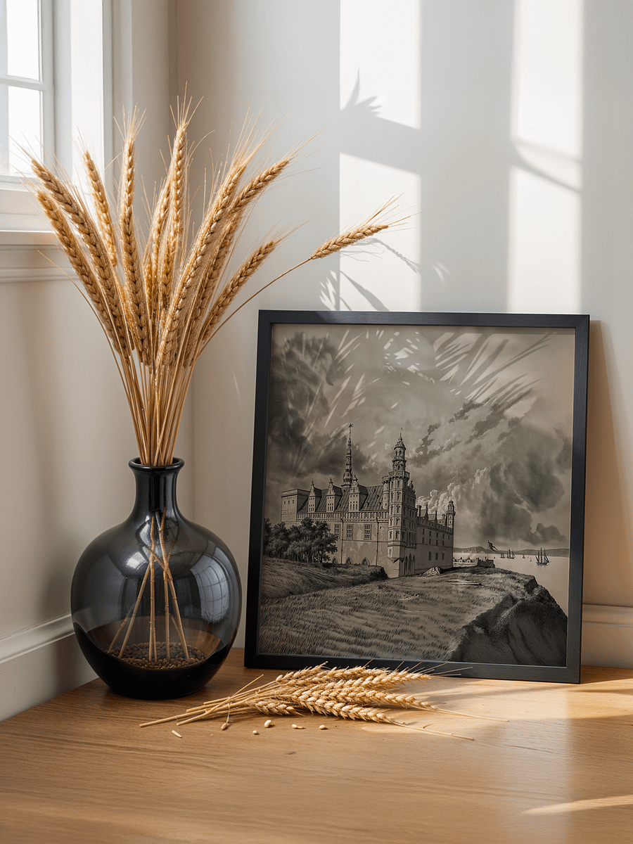 Kronborg castle - Vintage painting - Square product image (2)