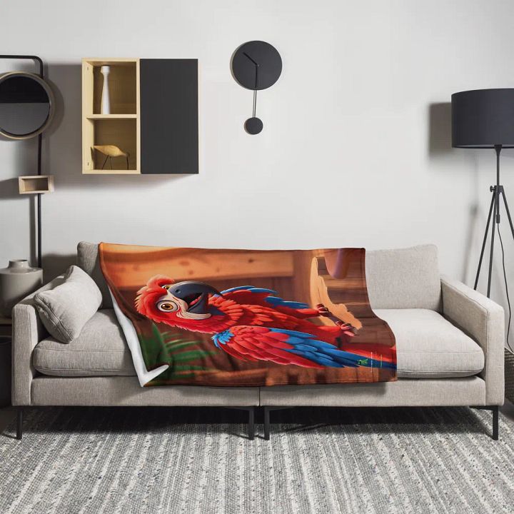 Endangered Species - Mexico - Scarlet Macaw Throw Blanket product image (1)