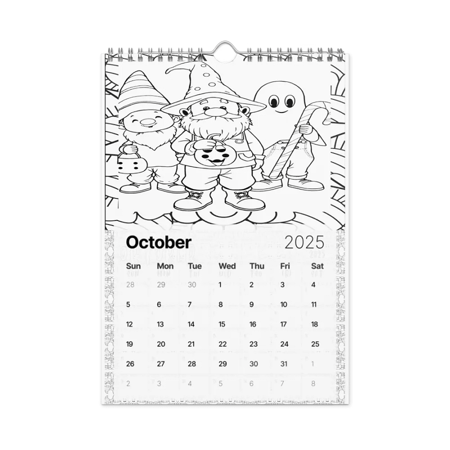 2025 A Gnomie Year Coloring Calendar-Physical product image (12)