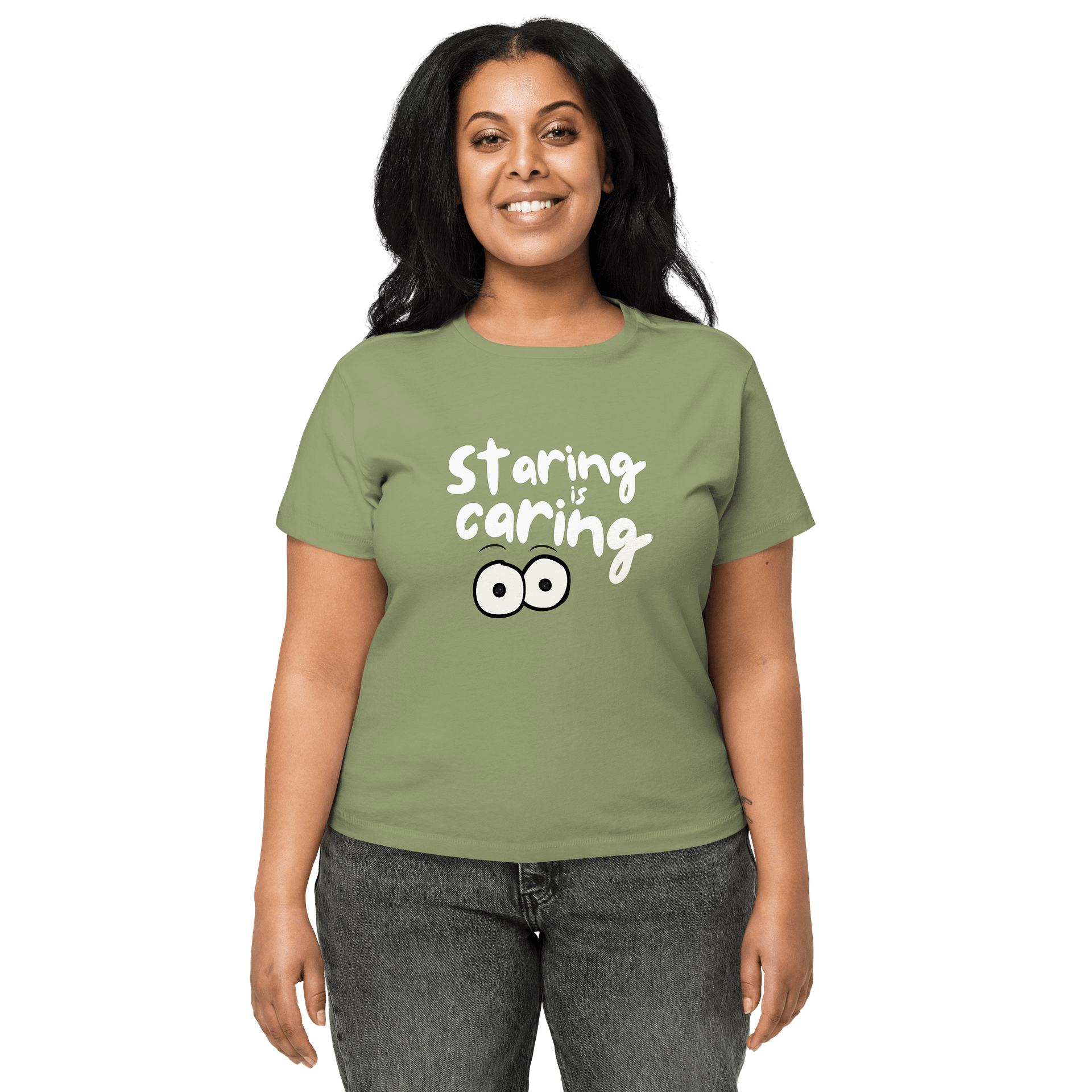 Staring is Caring Women's Mid-length T-Shirt product image (1)