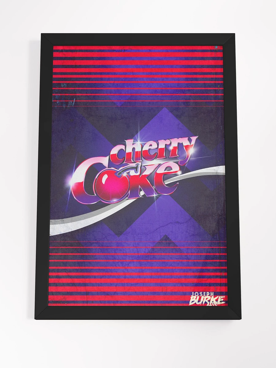 Retro Cherry Coke Chrome Framed Art product image (4)