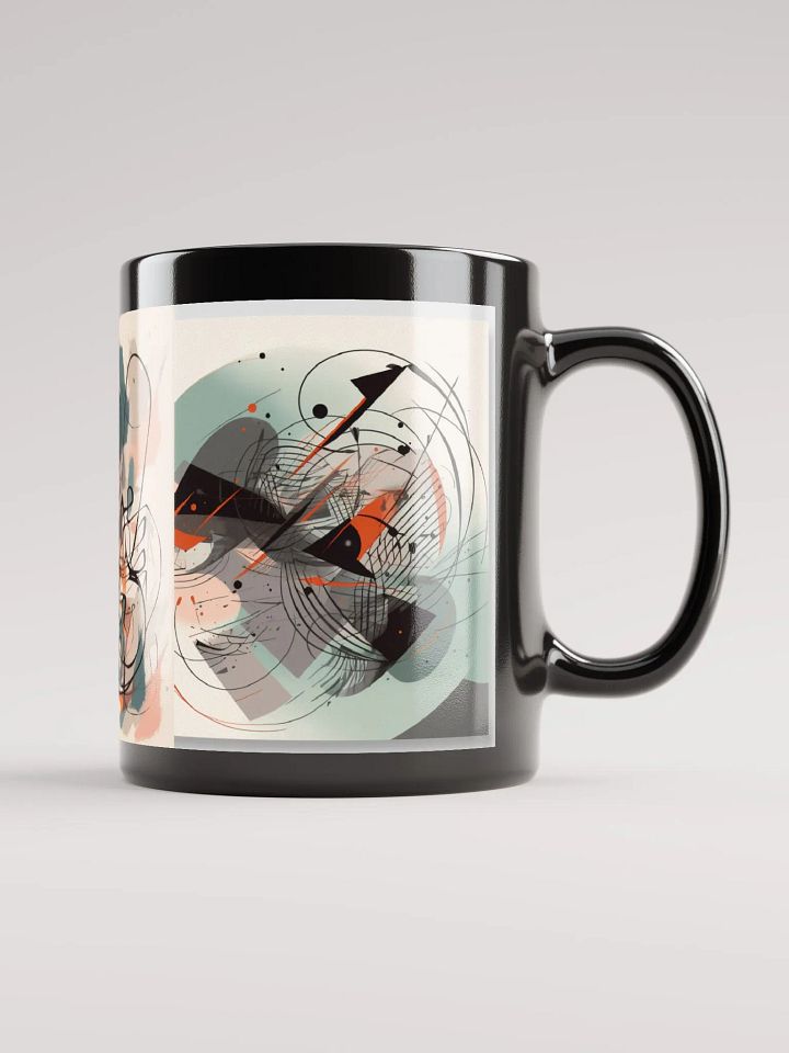 Unique Black Coffee Mug with Eye-Catching Abstract Designs | Choose from 11 or 15 oz product image (2)