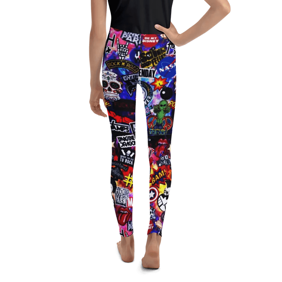 Kids Leggings – Rock and Roll Print for Cool & Edgy Style product image (7)