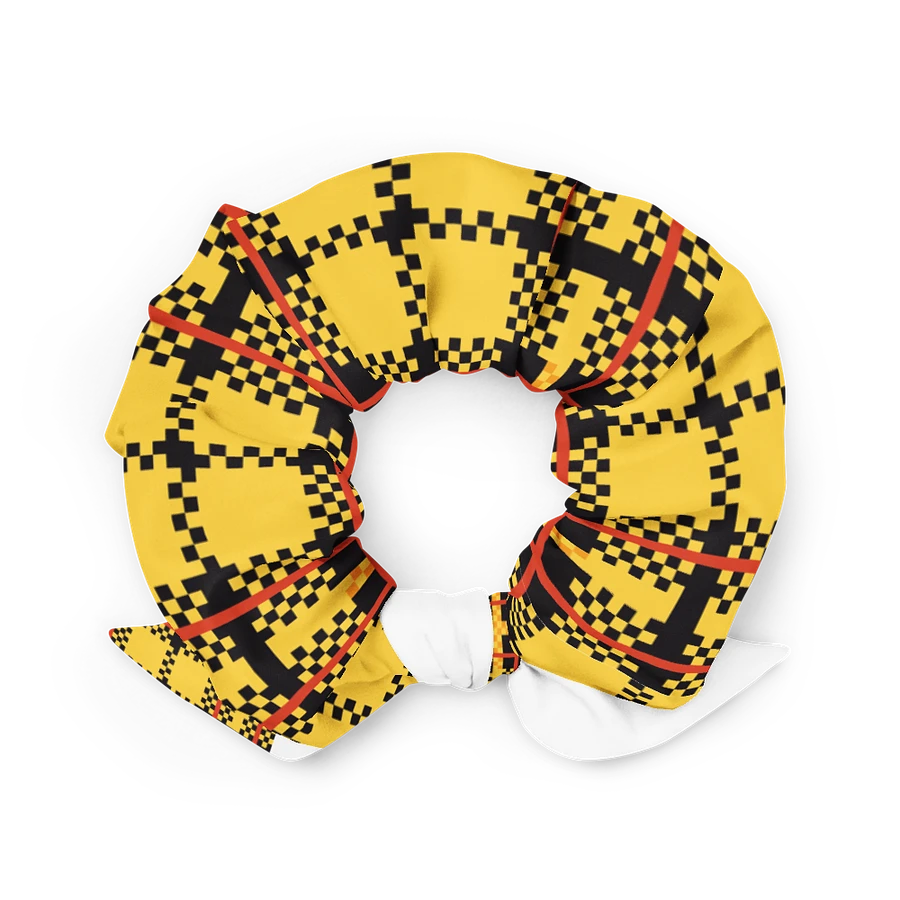 Yellow Pixel Flannel scrunchie product image (2)