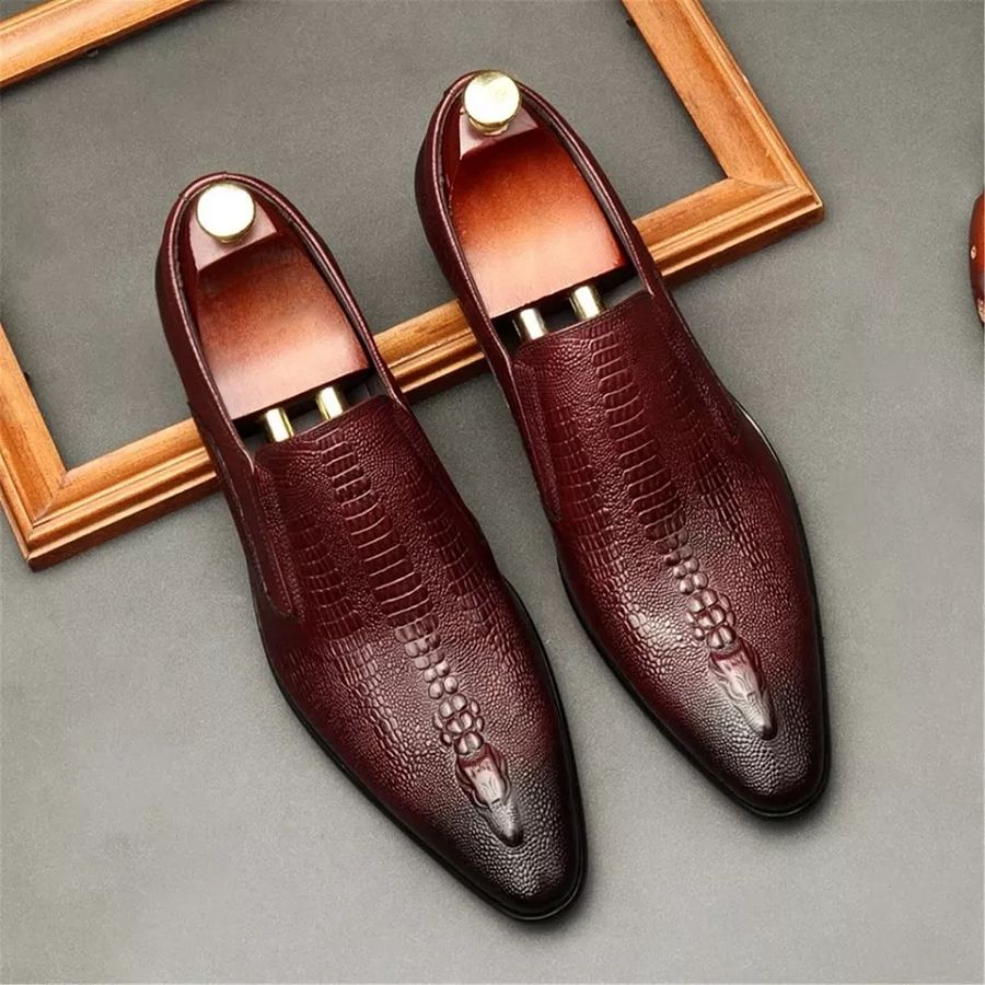 Mens Wedding Oxford Shoes Genuine Leather Brogue Men's Dress Shoes Men product image (3)