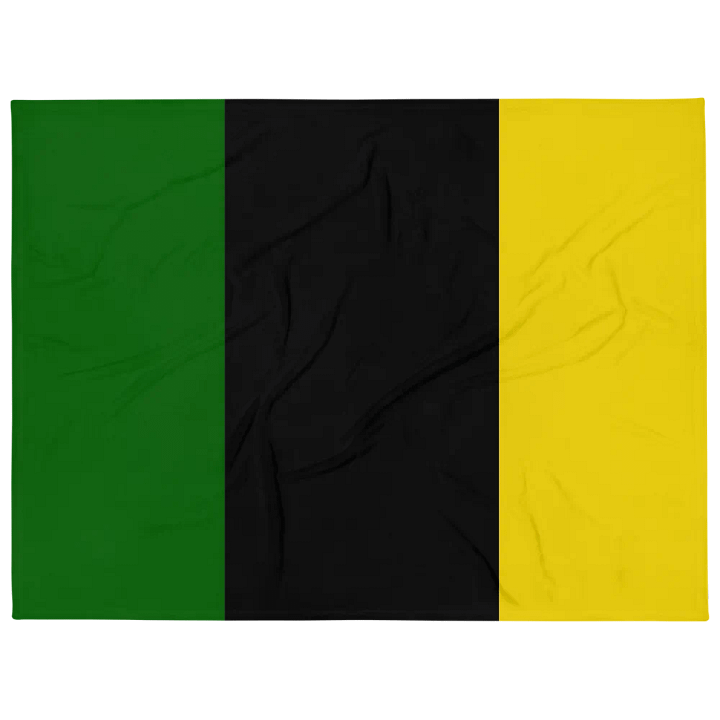 Green Black Yellow Flag Colored Throw Blanket product image (1)