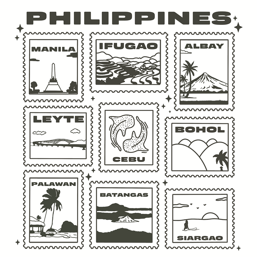 Philippine Island Stamps Print 6x6 product image (3)