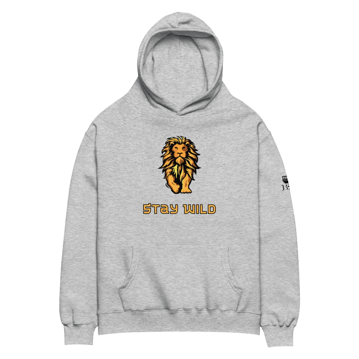 Stay Wild: Embrace the Lion Within Light Grey Hoodie product image (2)