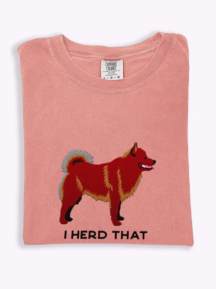 I Herd That T-Shirt(Embroidered) of a Schipperke(Chocolate) product image (1)