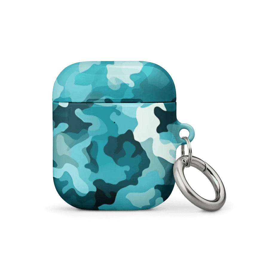 Teal Camo AirPod Case product image (1)