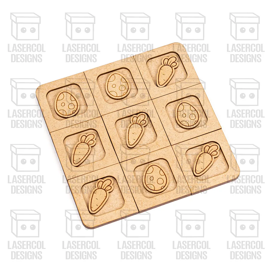 Easter Tic Tac Toe with Box (2 Sizes) - Laser Cut Files product image (5)