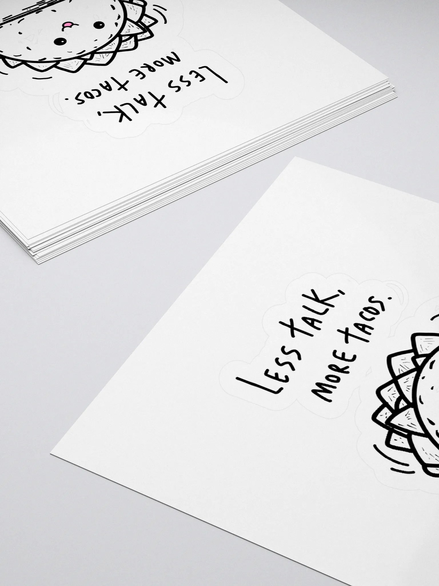 Less Talk More Tacos Kiss Cut Stickers product image (12)