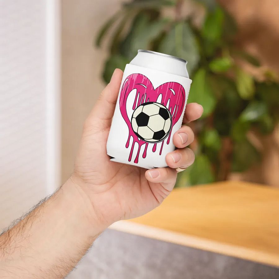 Heart Soccer Love Struck Can Cooler product image (6)