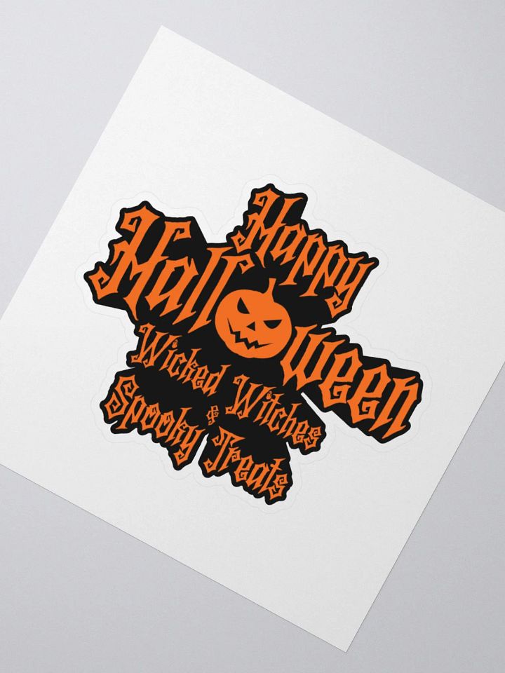 Party with our Happy Halloween Wicked Witches and Spooky Treats Sticker. product image (6)