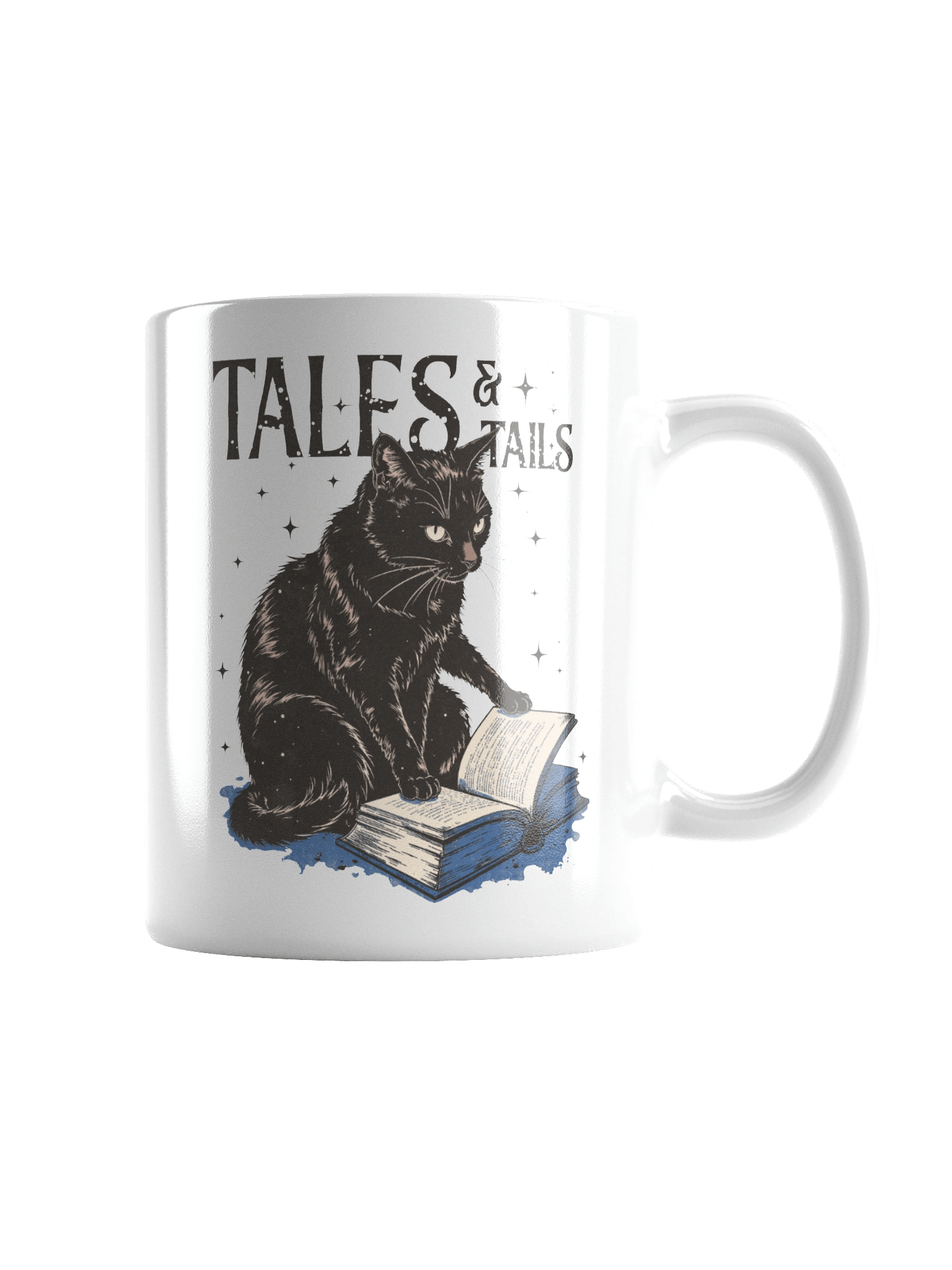 The "Tales & Tails" Book Cat Mug product image (3)