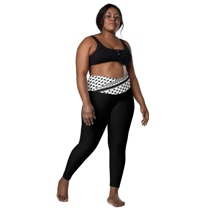 Kuffiiyeh Waistband Leggings with Pockets! product image (2)