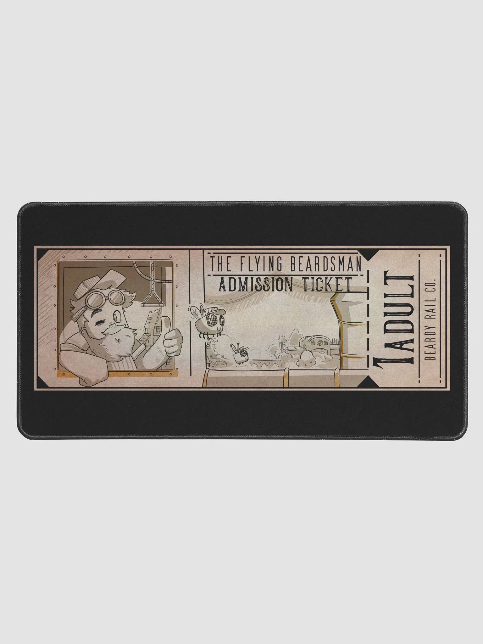 Beardy Rail Co. Train Ticket Desk Mat product image (1)