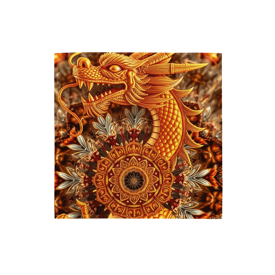 Golden Dragon All-Over Bandana product image (1)