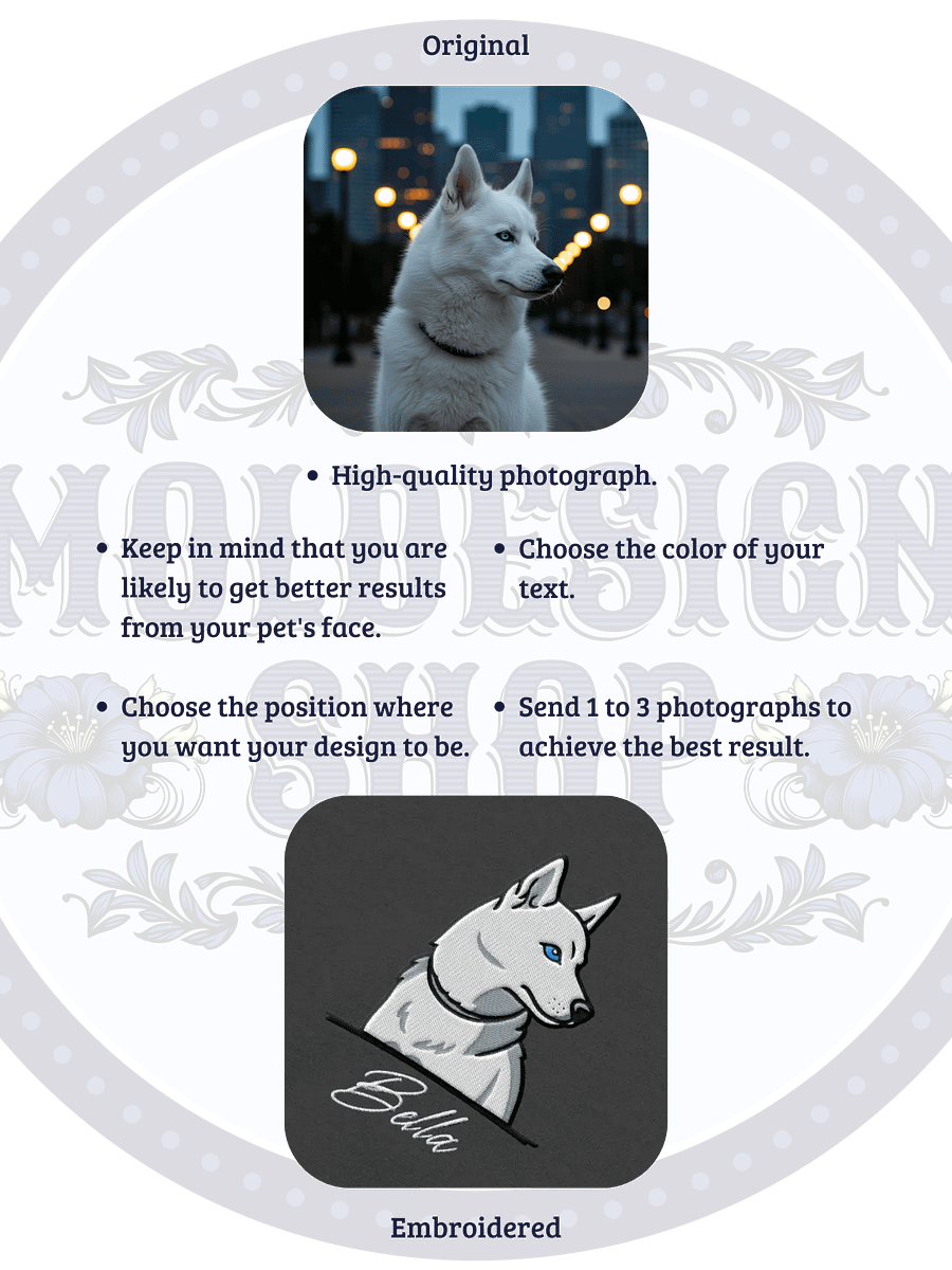 YOUR SIBERIAN HUSKY! / SWEATSHIRT WITH PERSONALIZED NAME / EMBROIDERED product image (4)