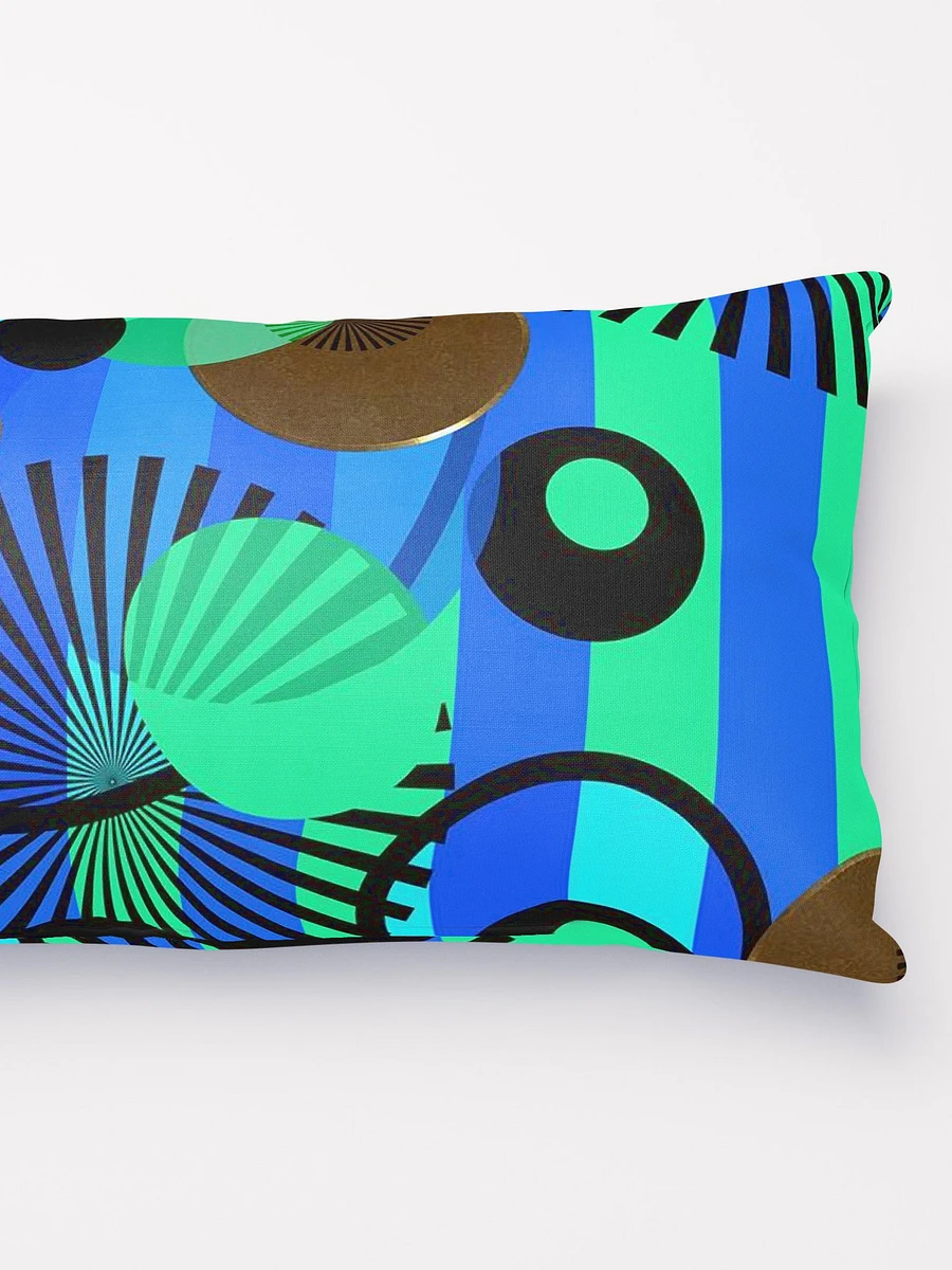 Green Blue Stripes Dots Throw Pillow product image (5)