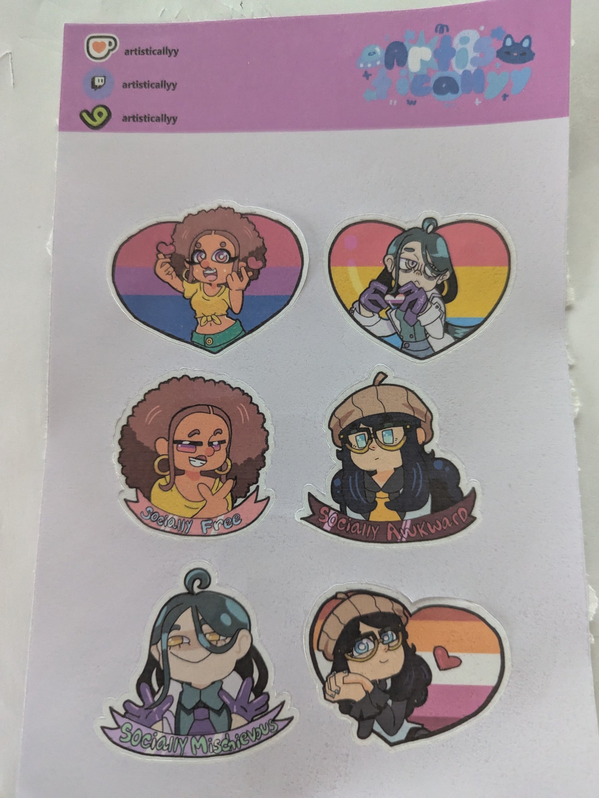 Mikage & Jade Pride Sticker Sheet – 6 PCS product image (2)