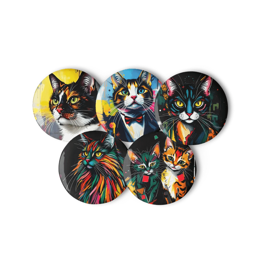 Whimsical Cat Pin Set product image (3)
