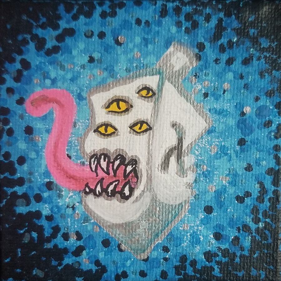 Dreidel Mimic, Tiny Painting (Gimel ג) product image (2)