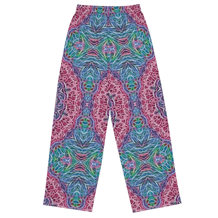 Blue Red Snowflake Kaleidoscope Wideleg Pants product image (1)