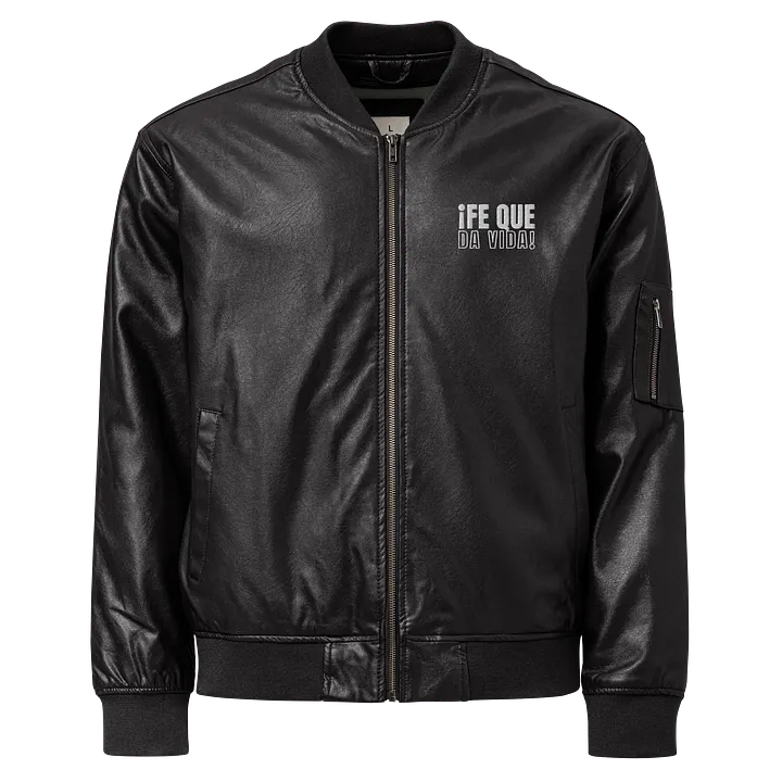 Chaqueta Bomber Unisex de piel sintética | Fe que da vida product image (1)