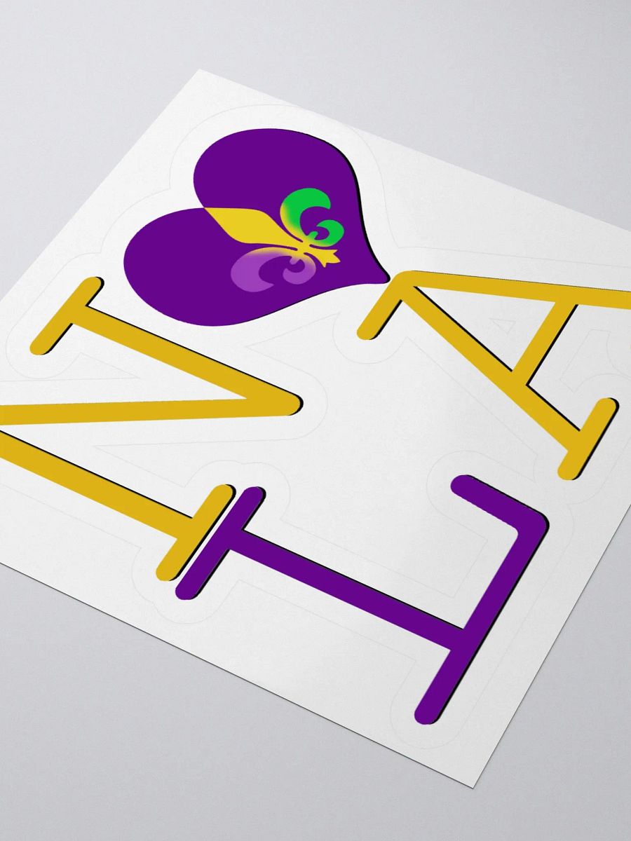 I LOVE NOLA **BIGSHOT STICKER** (MARDI GRAS 3 + IMAGE POP) product image (3)