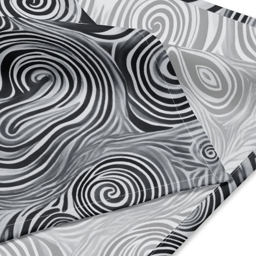 Funky Black and White Noir Liquid Tie-Dye Bandana product image (4)