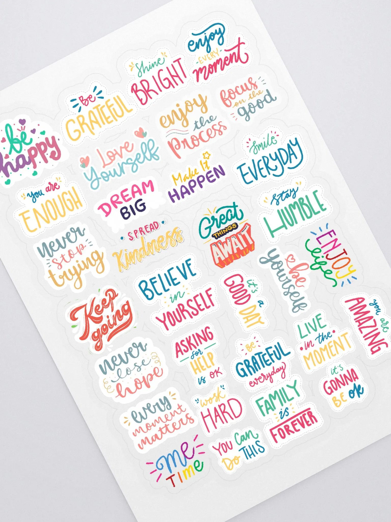 Me Time Motivational Sticker Sheet product image (1)
