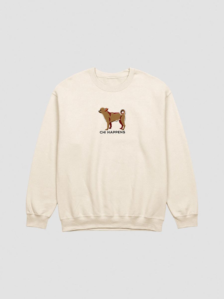 Chi Happens Sweatshirt (Embroidered) of a Chihuahua product image (13)
