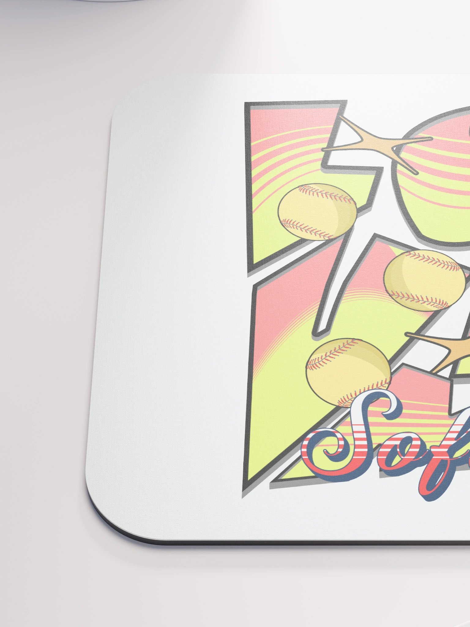 Love Me Softball Mouse Pad product image (6)