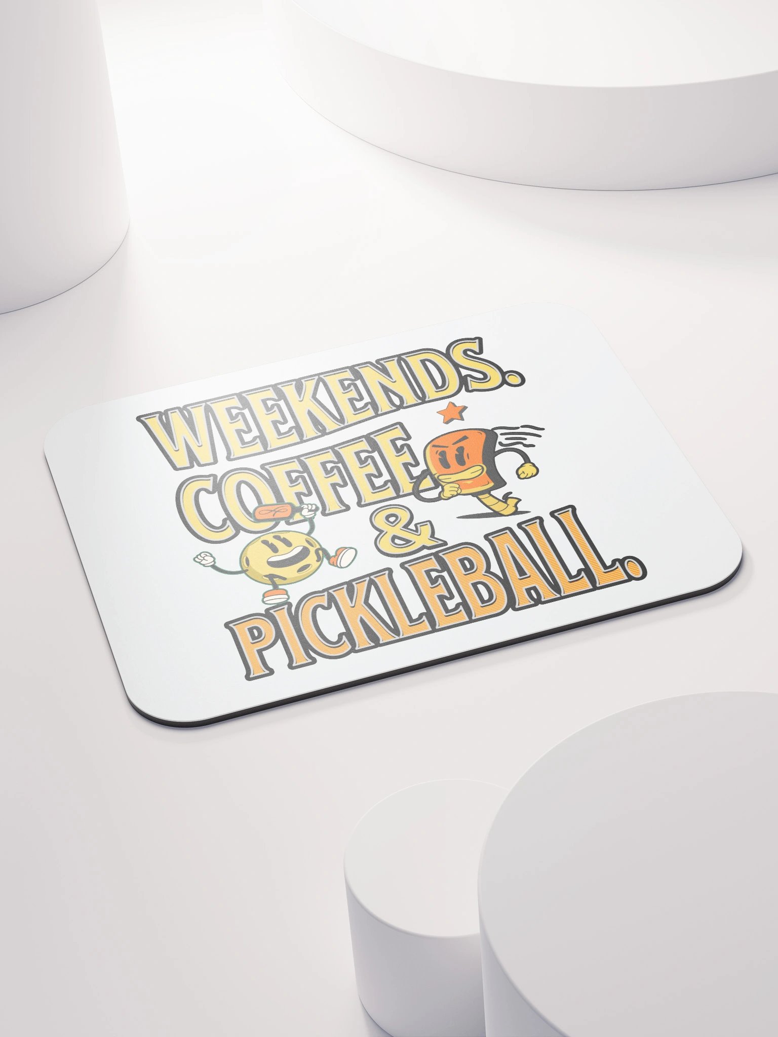 Weekends Coffee And Pickleball Playful Mouse Pad product image (4)