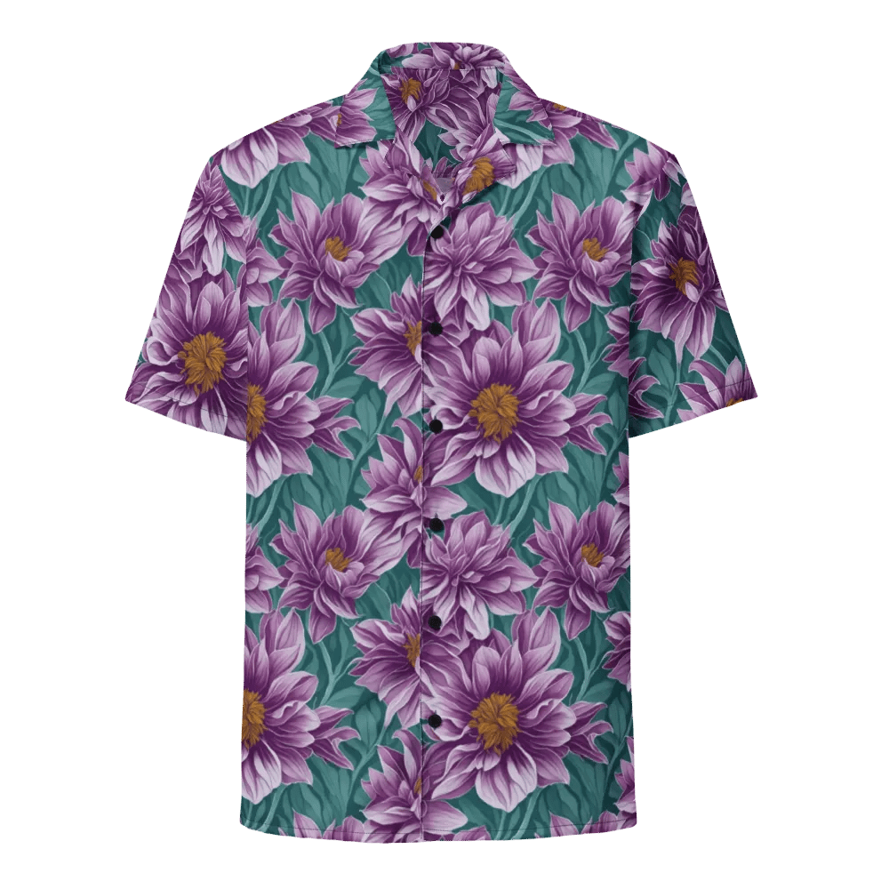 Floral Pattern Dhalia Flowers Hawaiian Shirt product image (1)