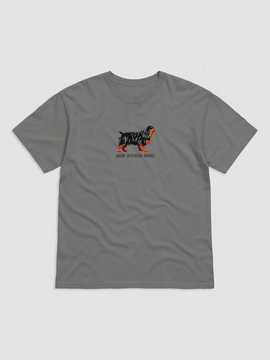 Short Attention Spaniel T-Shirt(Embroidered) of an English Toy Spaniel(Black & Tan) product image (6)