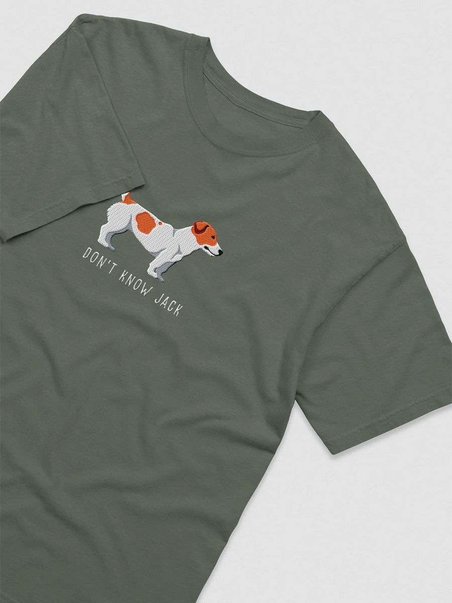 Don't Know Jack T-Shirt(Embroidered) of a Jack Russell Terrier(Red) product image (6)