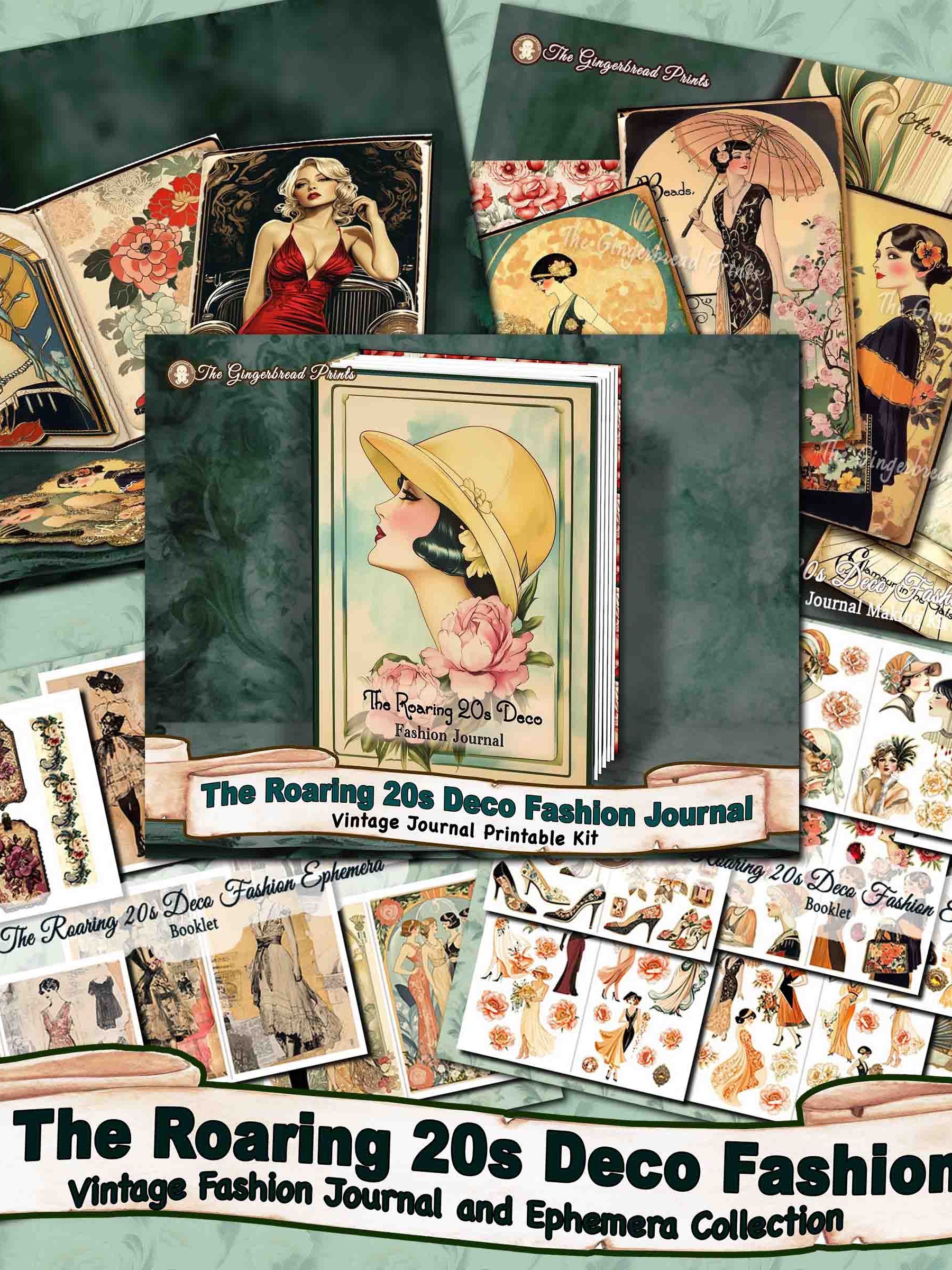 The Roaring 20s Deco Fashion Journal + Ephemera Jumbo kit Digital Download product image (1)
