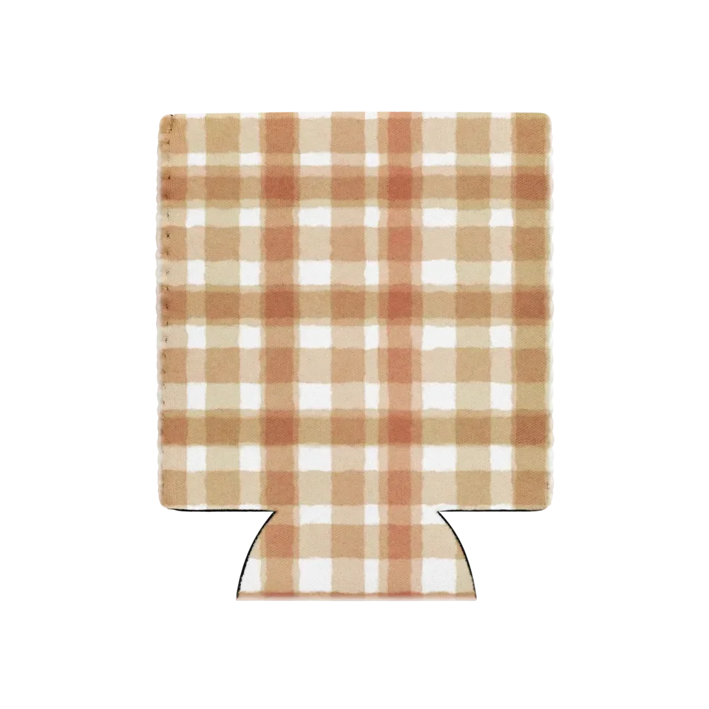 12 oz Slim or Regular Can Coozie | Retro Style Brown & Yellow Dual Design product image (2)