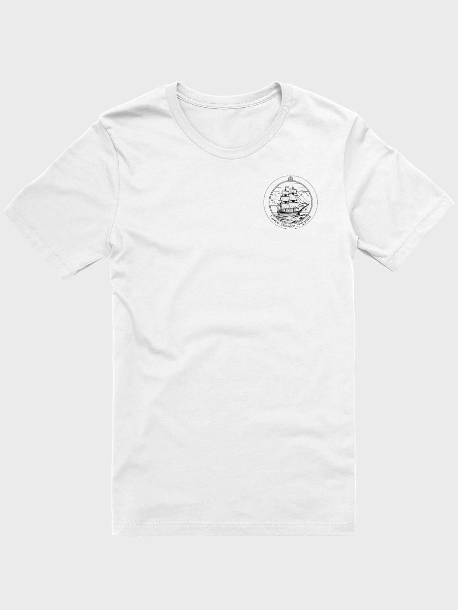 Light T-shirt with black transparant logo with name product image (2)