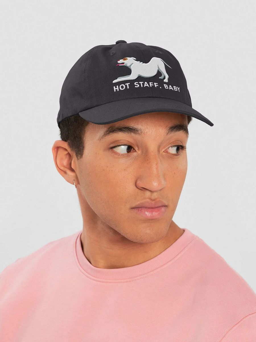 Hot Staff, Baby Classic Dad Hat(Embroidered) of a Staffordshire Terrier(White) product image (11)