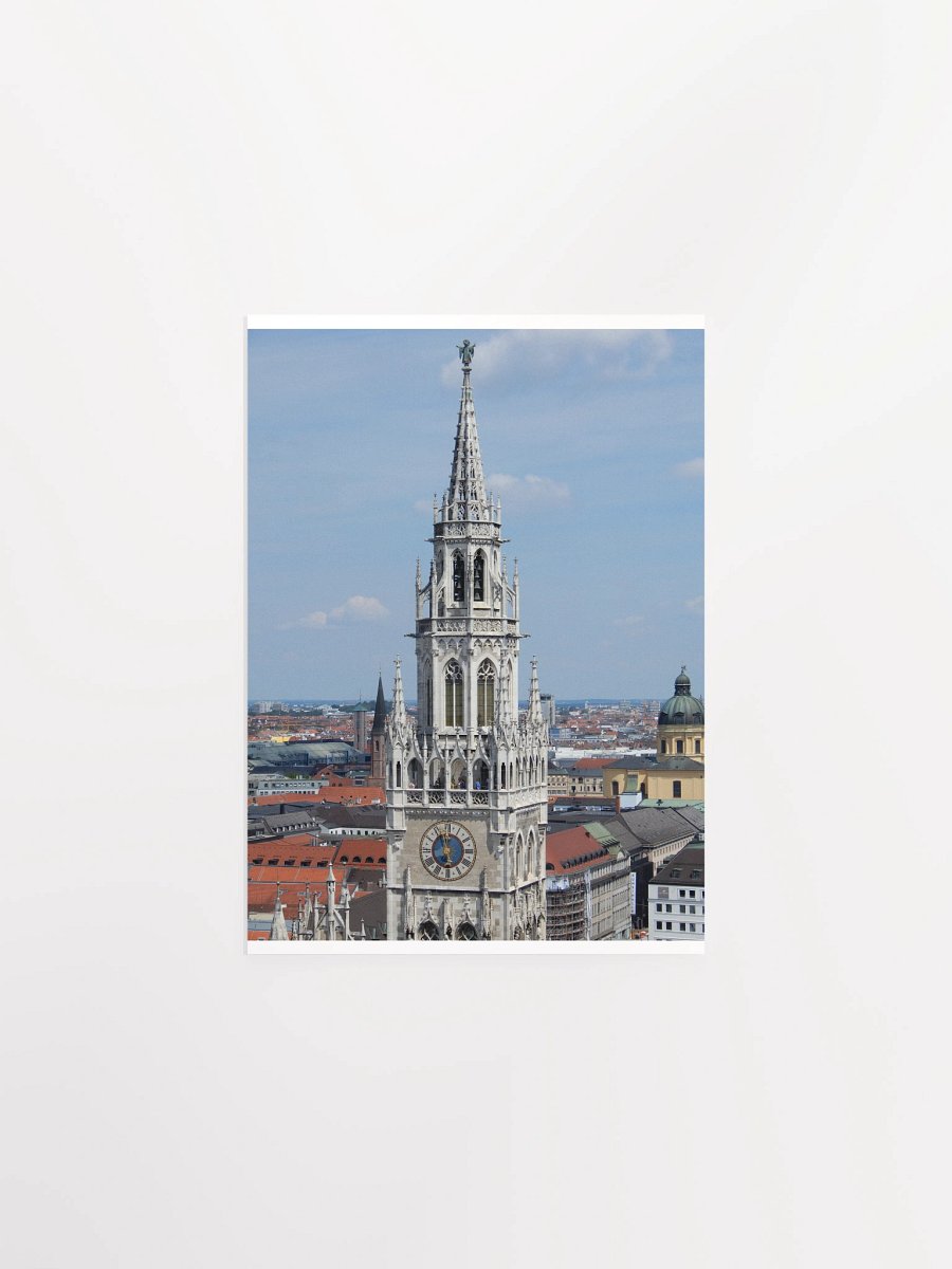 Munich - New Town Hall Bell Tower and skyline - print/poster product image (1)